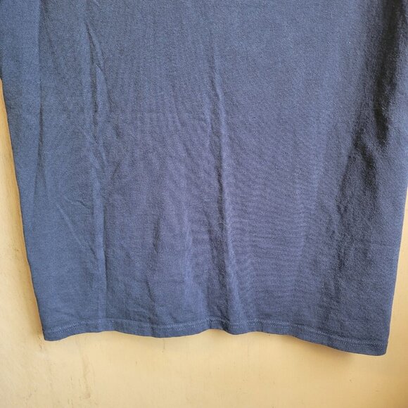 VINTAGE Champion Shirt Adult Large Navy Blue Big Logo Spell Out Mens 90s * 🔥 - Picture 7 of 8